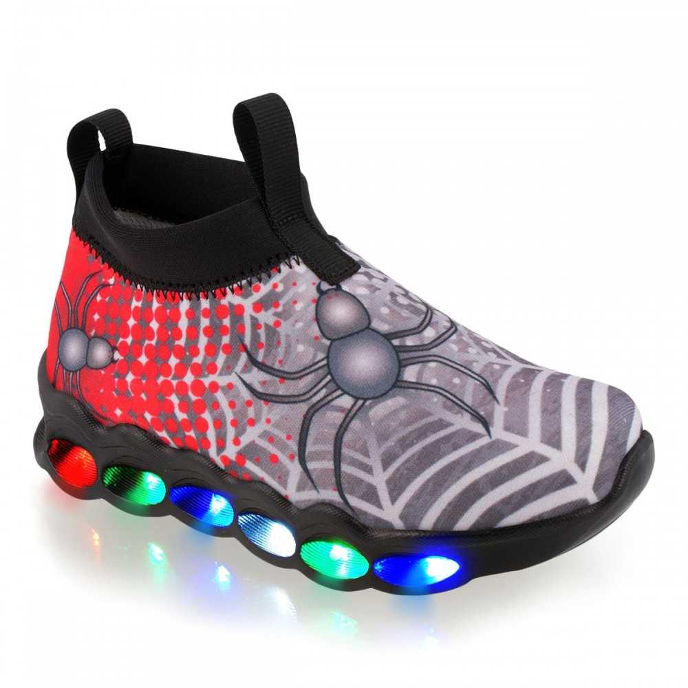 Tenis Con Luces Niño Marca Nick & Wick Modelo 4361 Spider